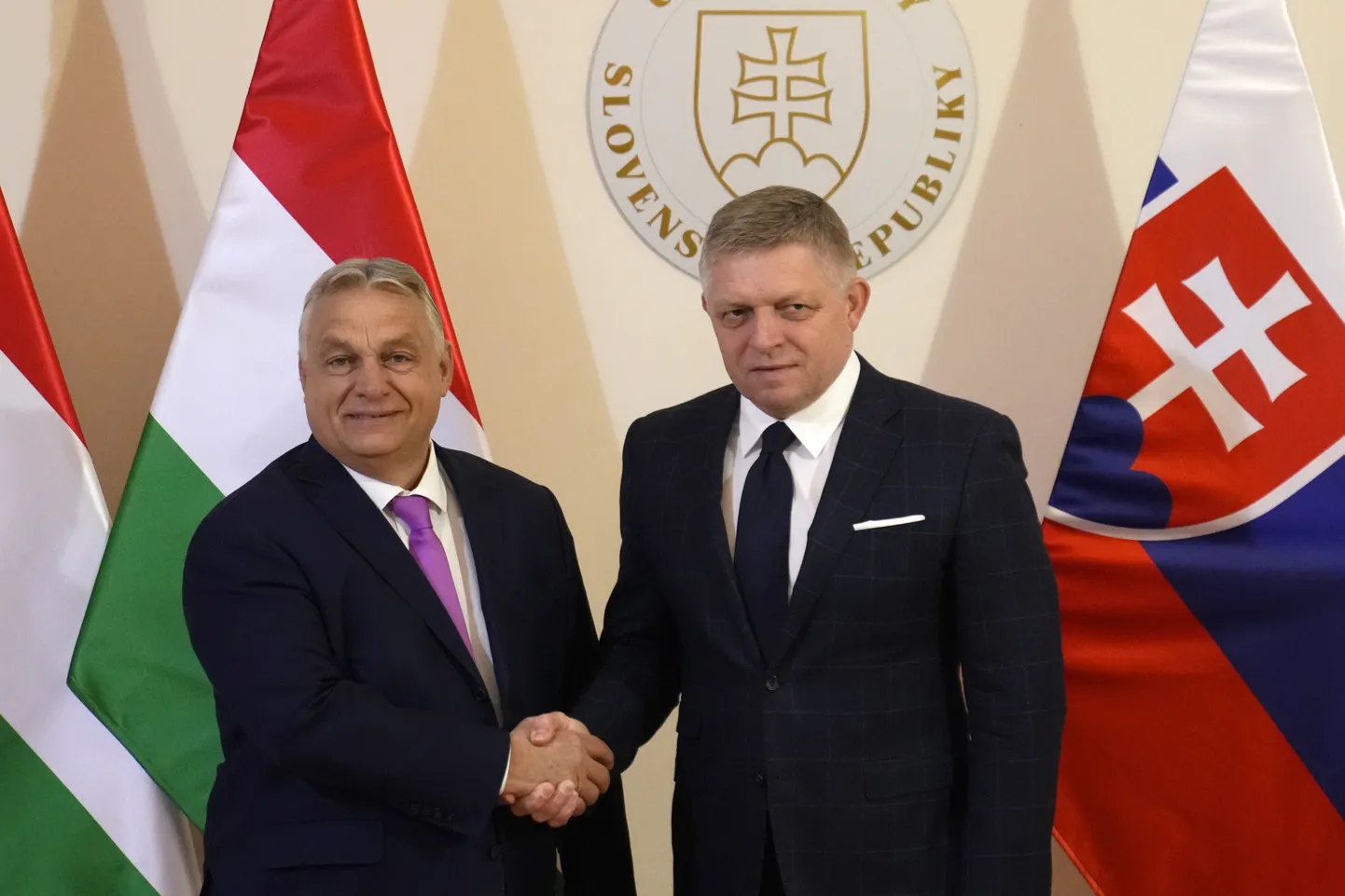Ungari peaminister Viktor Orbán ja Slovakkia peaminister Robert Fico kohtumisel Bratislavas 21. jaanuaril 2025. aastal.