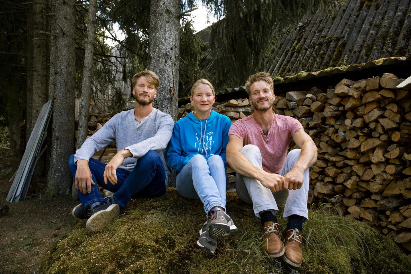 Kolmikud Laur Ober­schneider, Liisa Anliker ja Raul Ober­schneider.