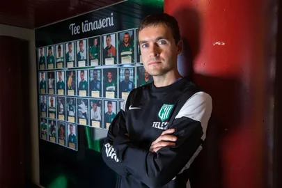 Norbert Hurt sai mullu peatreenerina kätte esimese meistritiitli. FOTO: