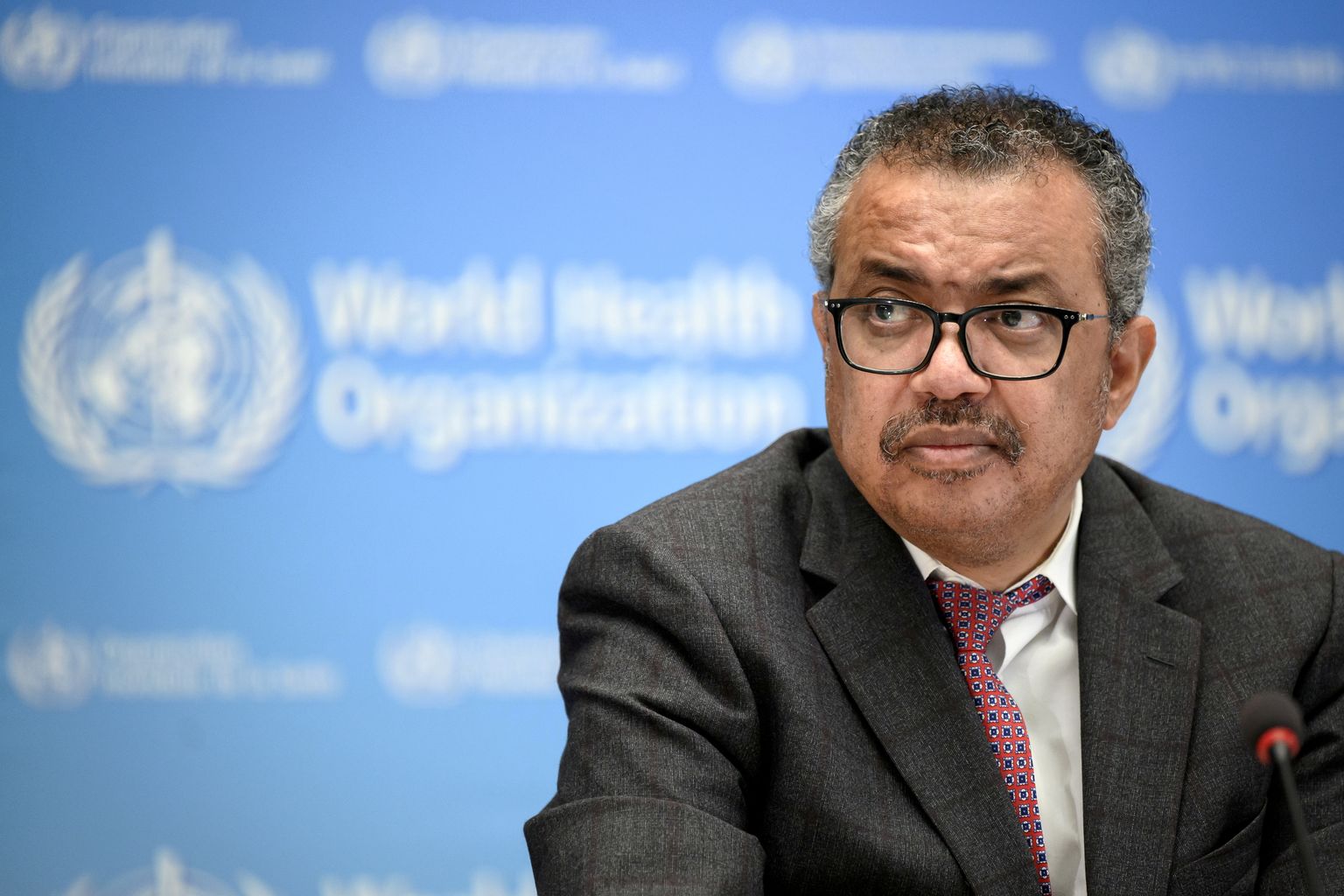 Pildil Maailma Terviseorganisatsiooni juht Tedros Adhanom.
