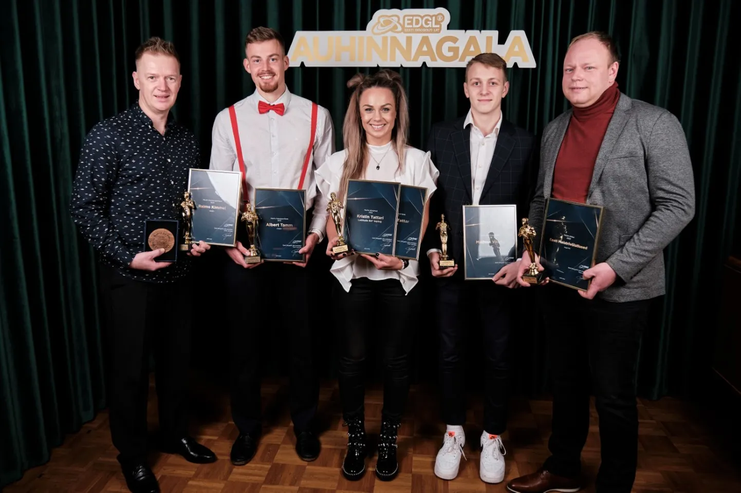 Vasakult: Raimo Kimmel, Albert Tamm, Kristin Tattar, Mathias Villota, Romet Keskla.