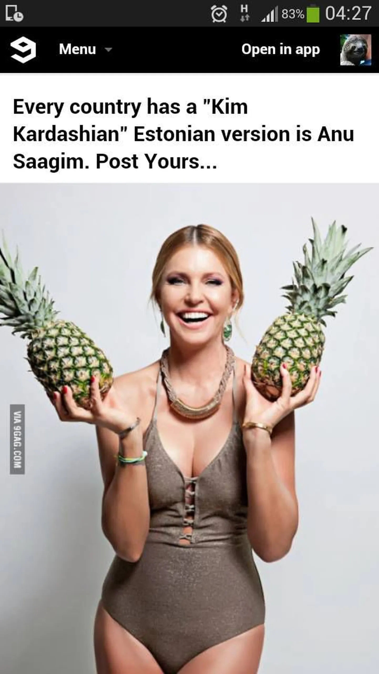 Eesti mehe Kim Kardashian on Anu Saagim