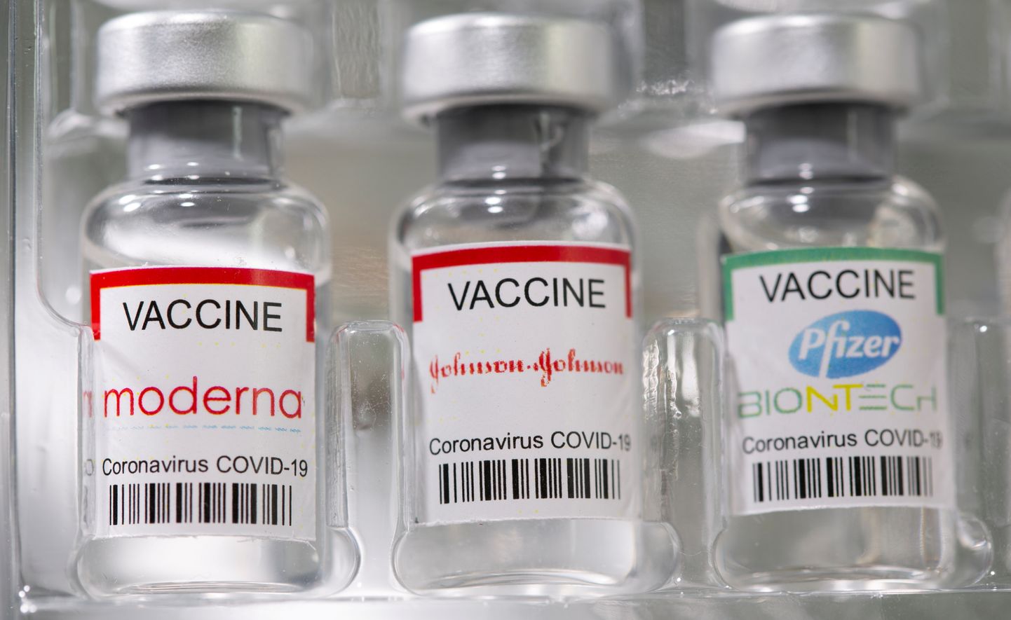 Moderna, Johnson & Johnsoni, ja Pfizer-BioNTechi vaktsiinid.