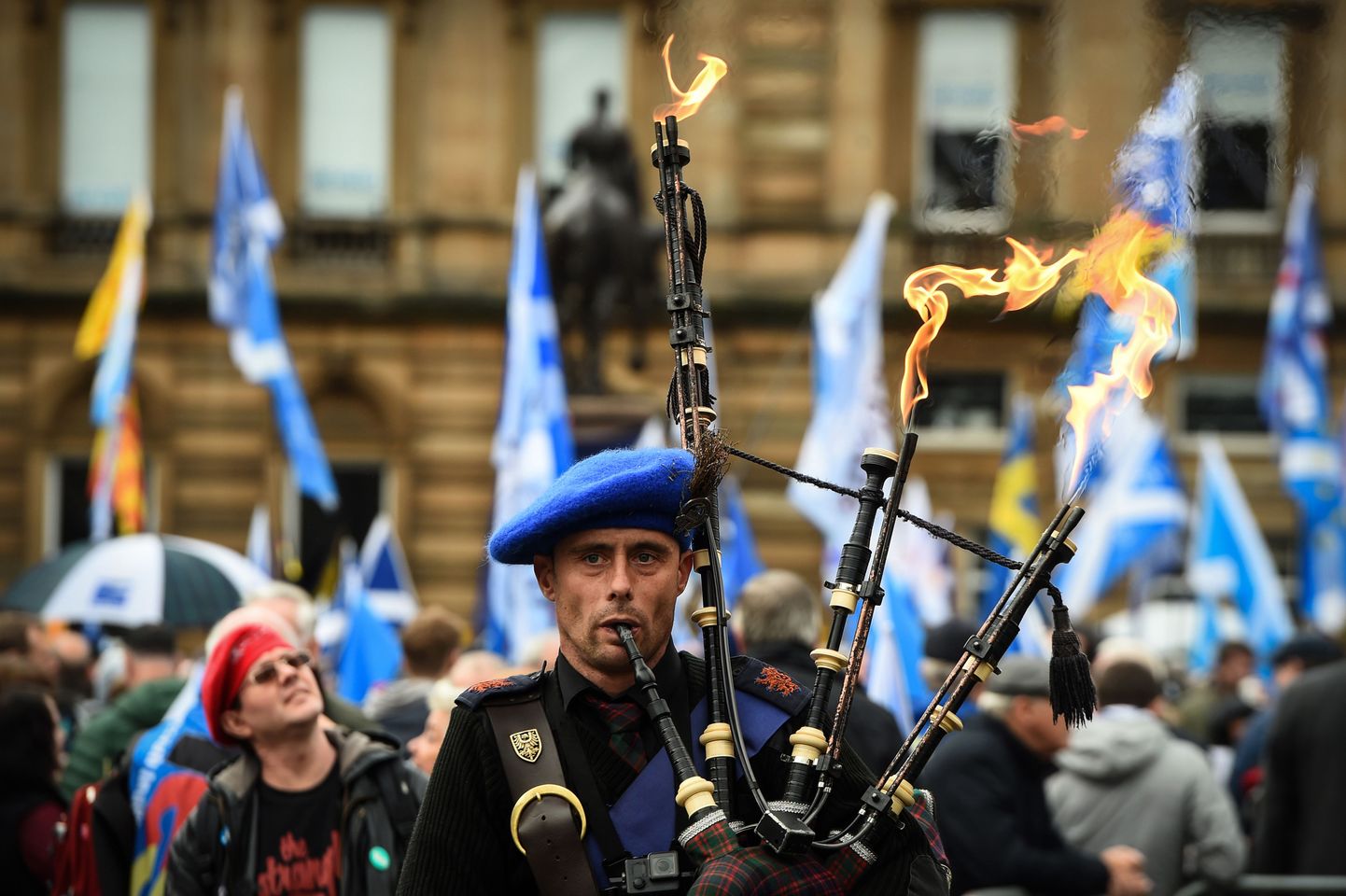 Demonstrācija Skotijā.
