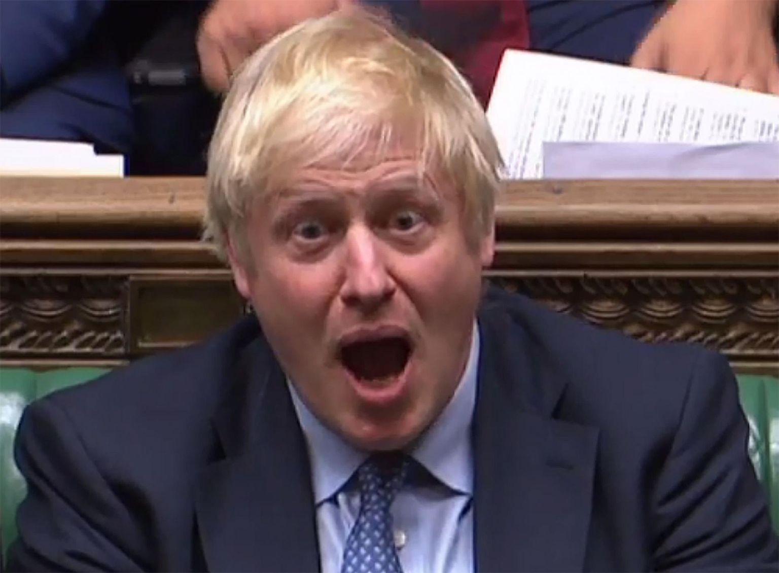 Ühendkuningriigi peaministri Boris Johnsoni reaktsioon opositsiooniliider Jeremy Corbyni sõnavõtule. 