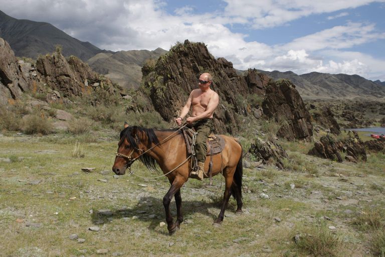 Venemaa peaminister Vladimir Putin 2009. aasta augustis Tõvas ratsutamas