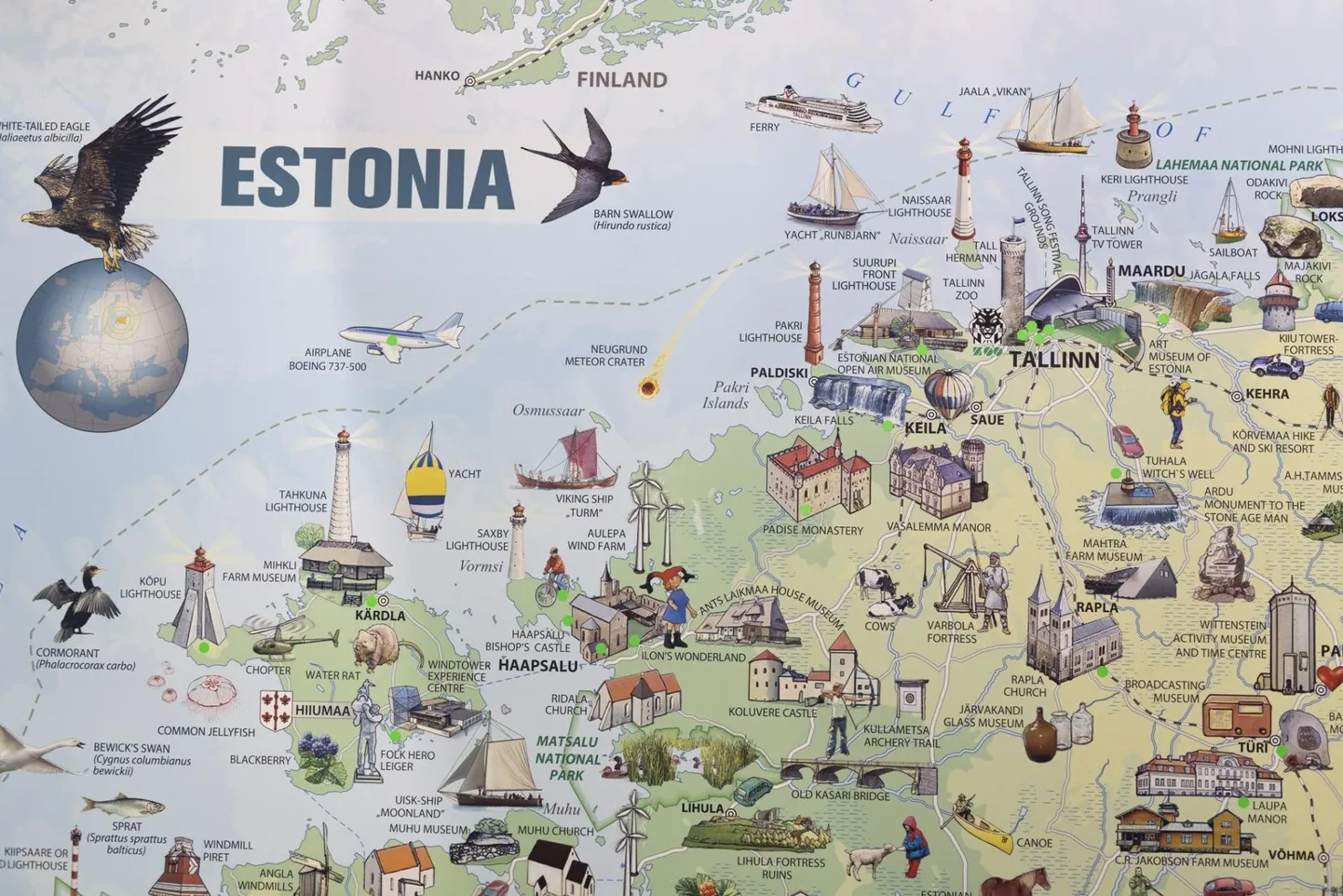 Kohal oli ka juba teenekas messieksponaat Eesti vaatamisväärsustega.