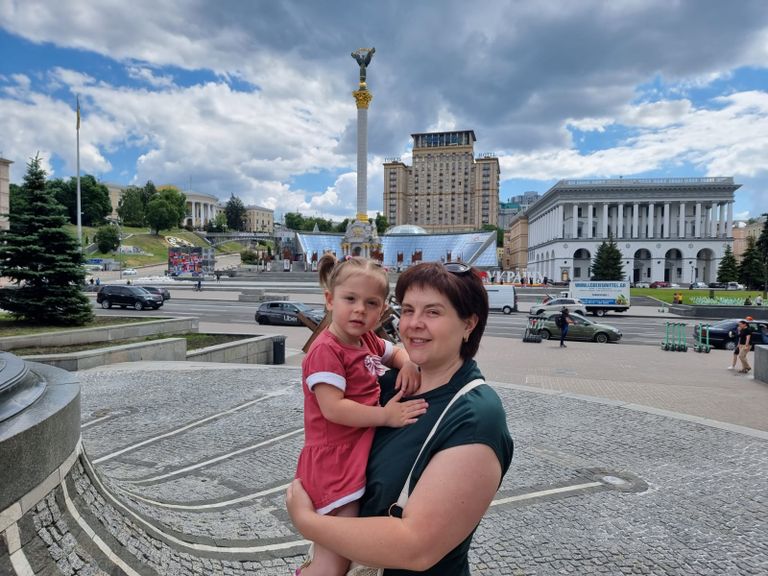 Анна Поповиченко с дочерью