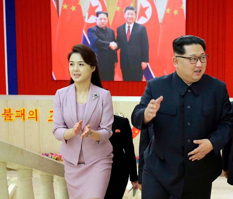 Põhja-Korea liider Kim Jong-un ja ta naine Ri Sol-ju 2019