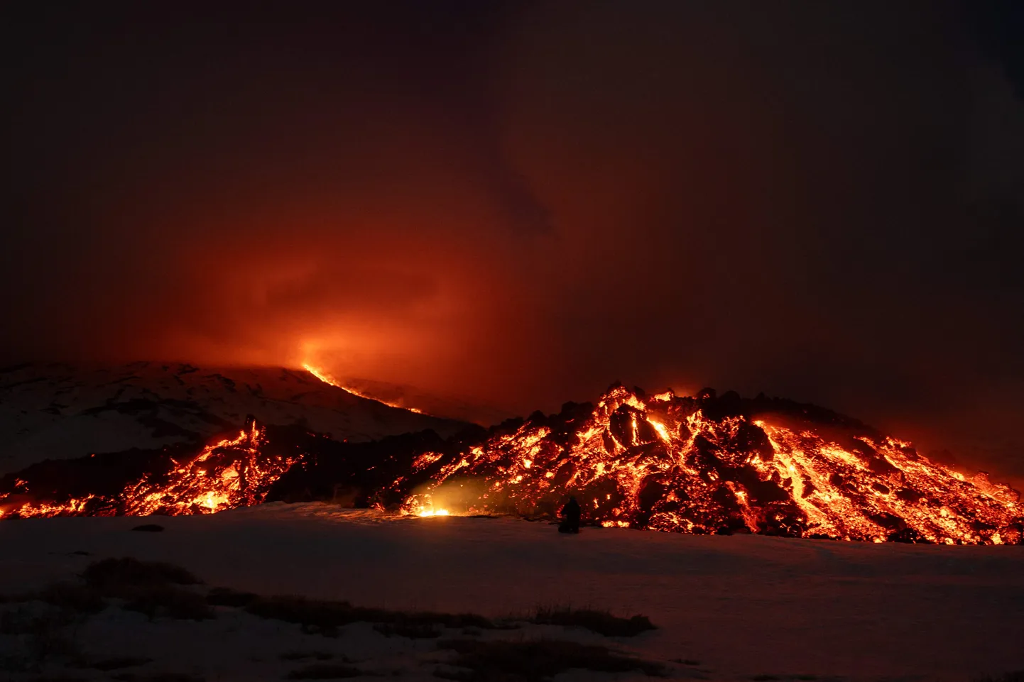 Etna laavavool 14. veebruaril 2025. aastal.