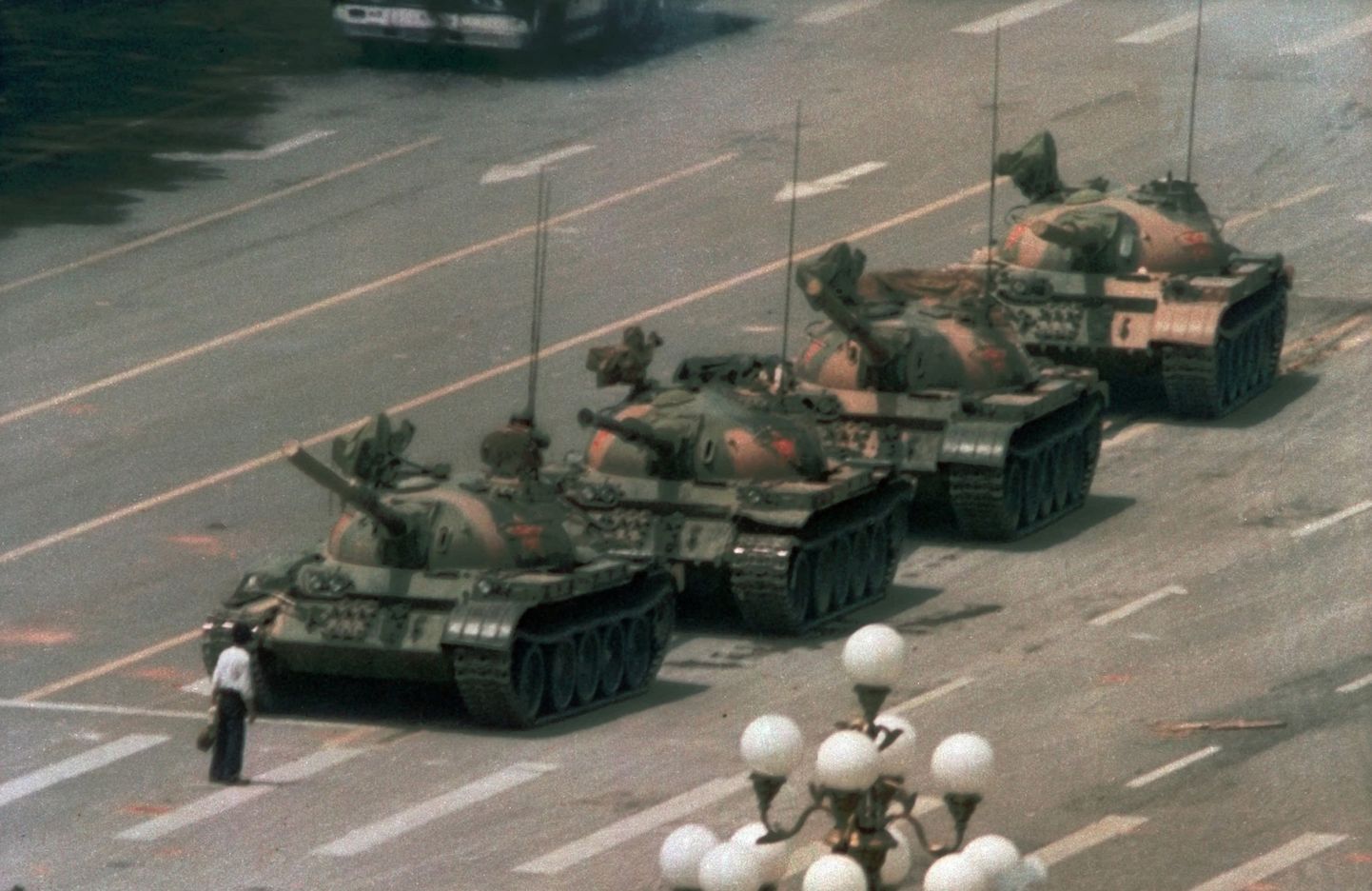 Kuulus ajalooline foto Tiananmeni väljakult.
