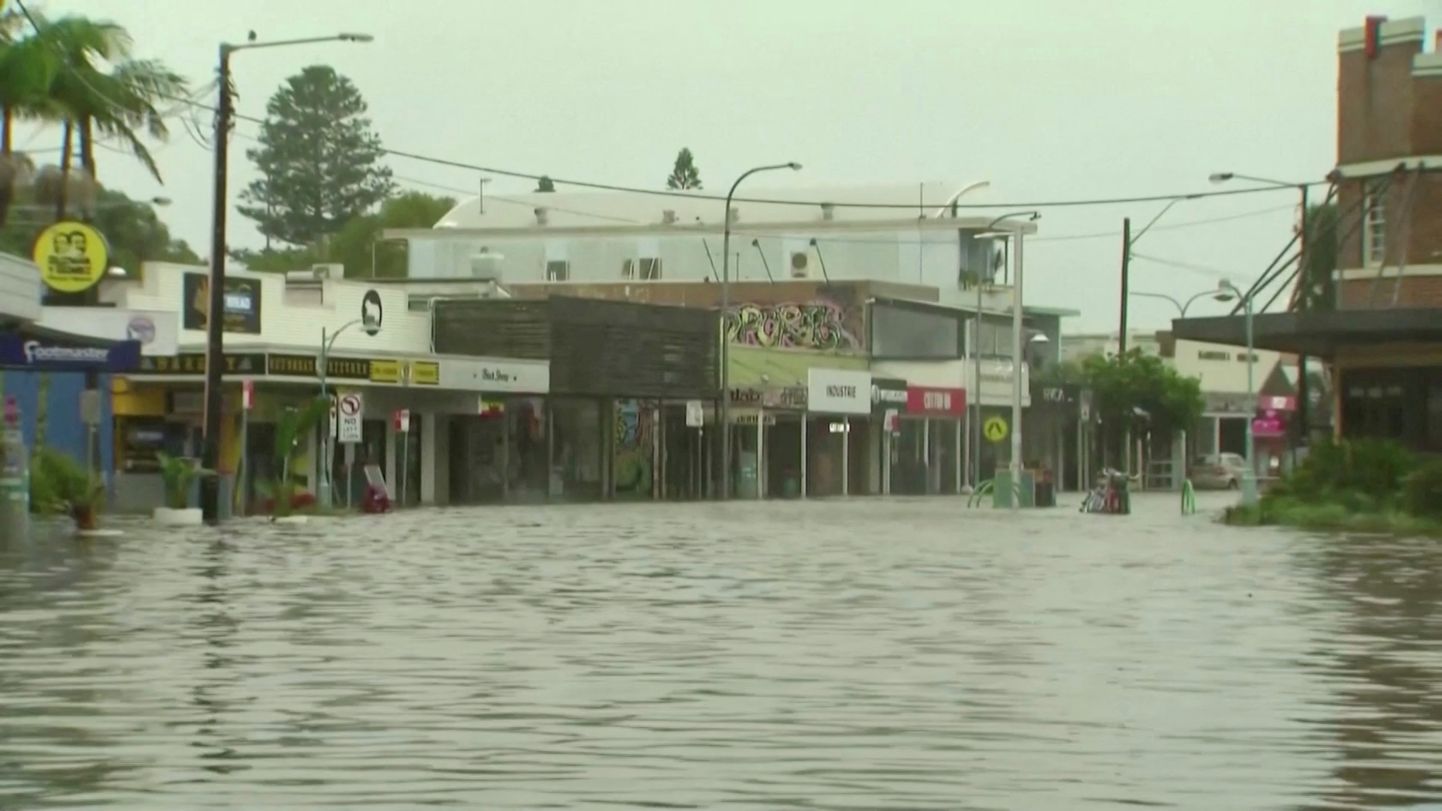 Üleujutuse haardes Byron Bay linn Austraalia Uus-Lõuna-Walesi osariigis tänavu märtsis.