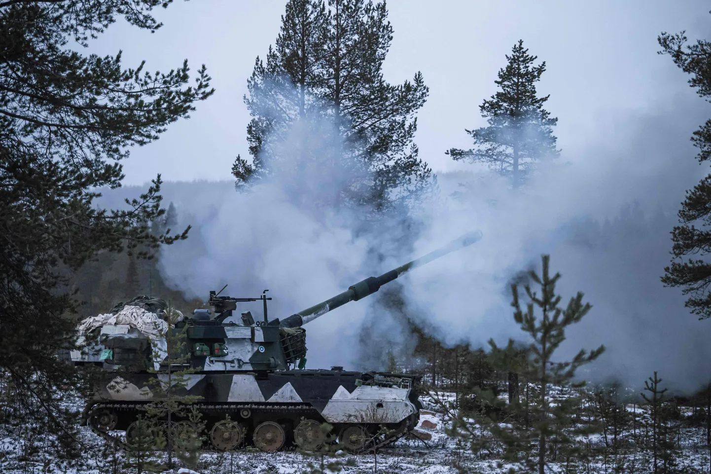 Soome kaitsejõudude Karjala brigaadi sõdurid õppusel Rovaniemi lähistel.