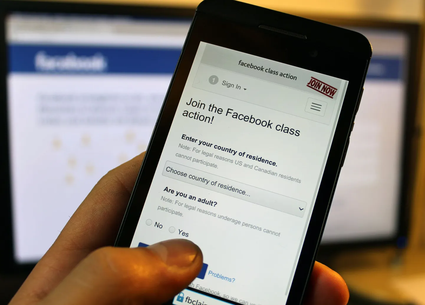 Facebooki vastase grupi mobiiliraknedus