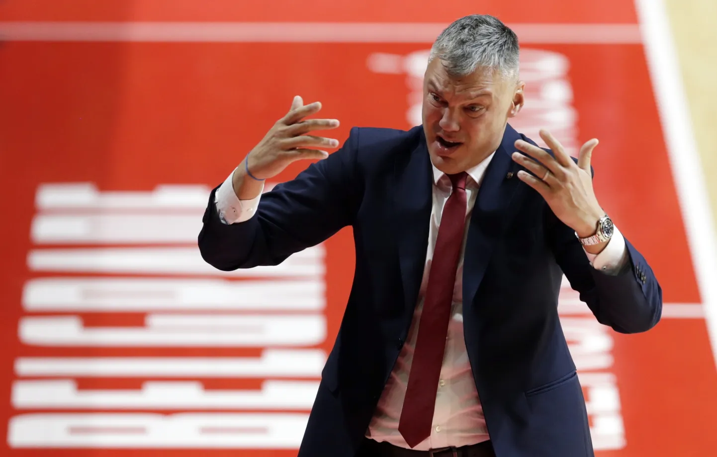 Barcelona meeskonna peatreener Šarunas Jasikevicius.