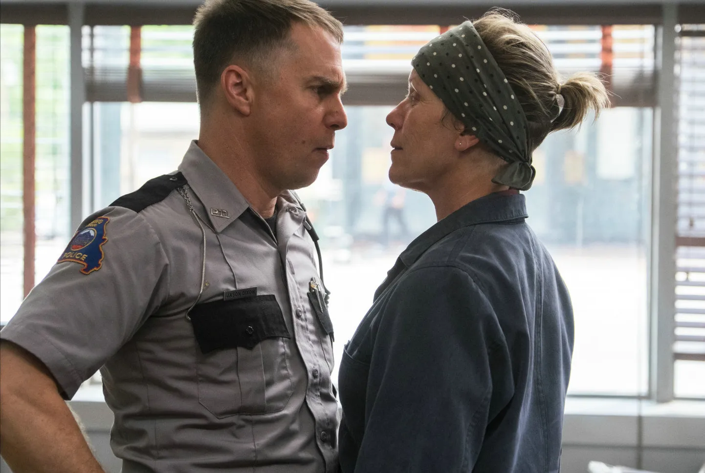 Sam Rockwell ja Frances McDormand, «Kolm reklaamtahvlit linna servas».