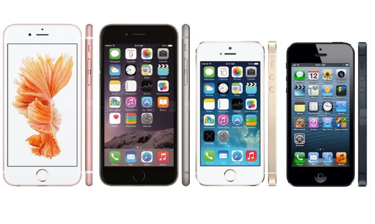 iPhone 6 (vasakul) ja iPhone 5 (paremal). Selge disaini erinevus ja ka telefoni suurus olid olulisimad faktorid, miks 6. põlvkonna mudel osutus nii populaarseks.