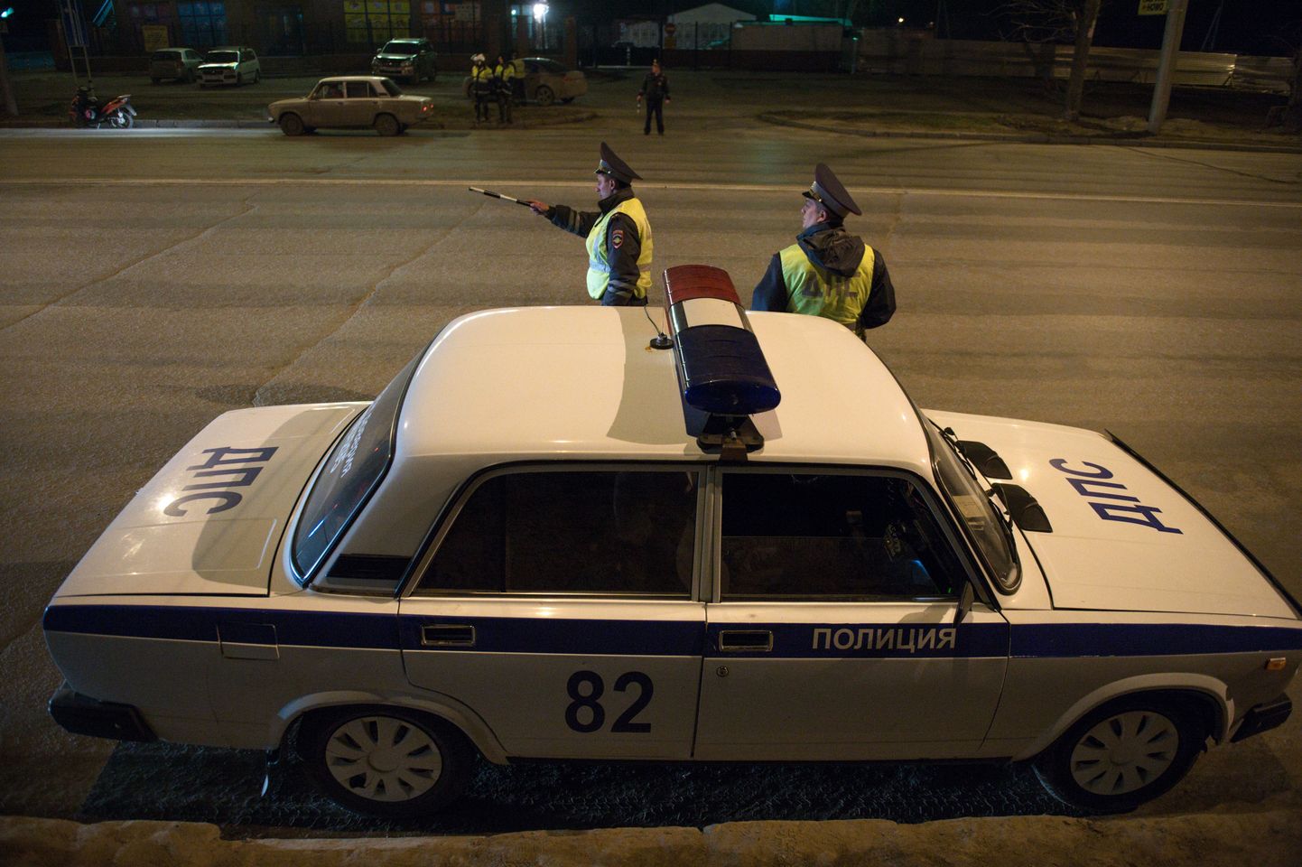Vene liikluspolitseinikud.