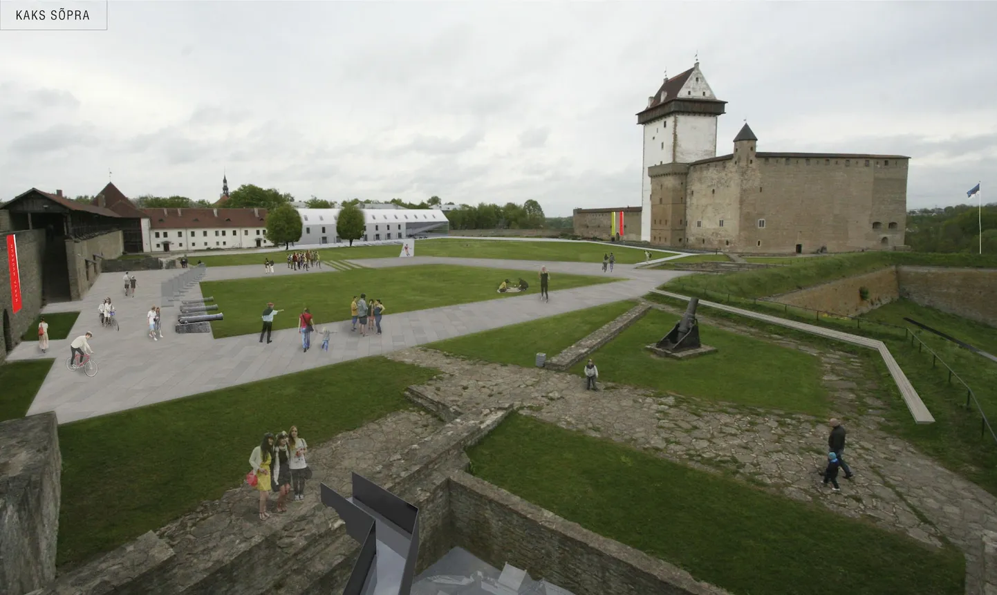Arhitektuurikonkursi võitja kavand «Kaks sõpra»