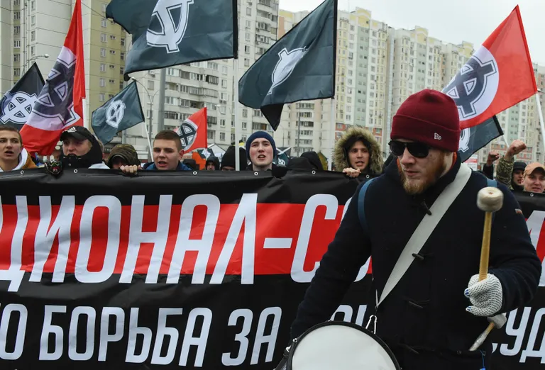 Марш русских националистов в Москве. 