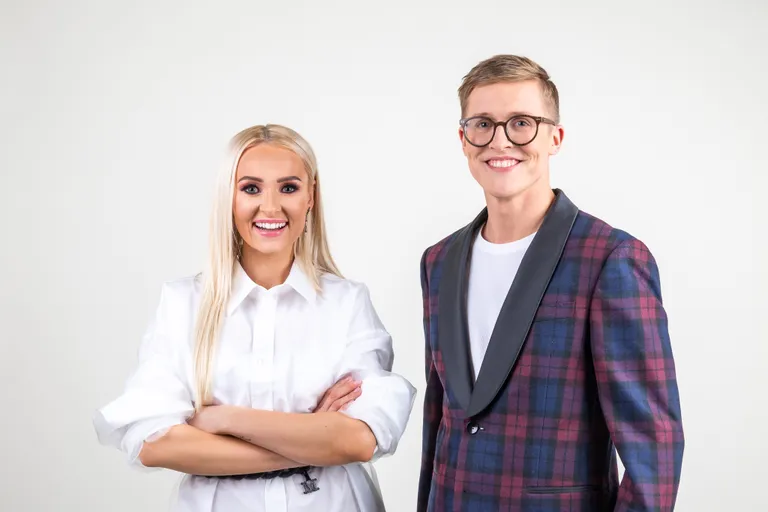 Eesti Laul 2021 saatejuhid Grete Kuld ja Tõnis Niinemets.