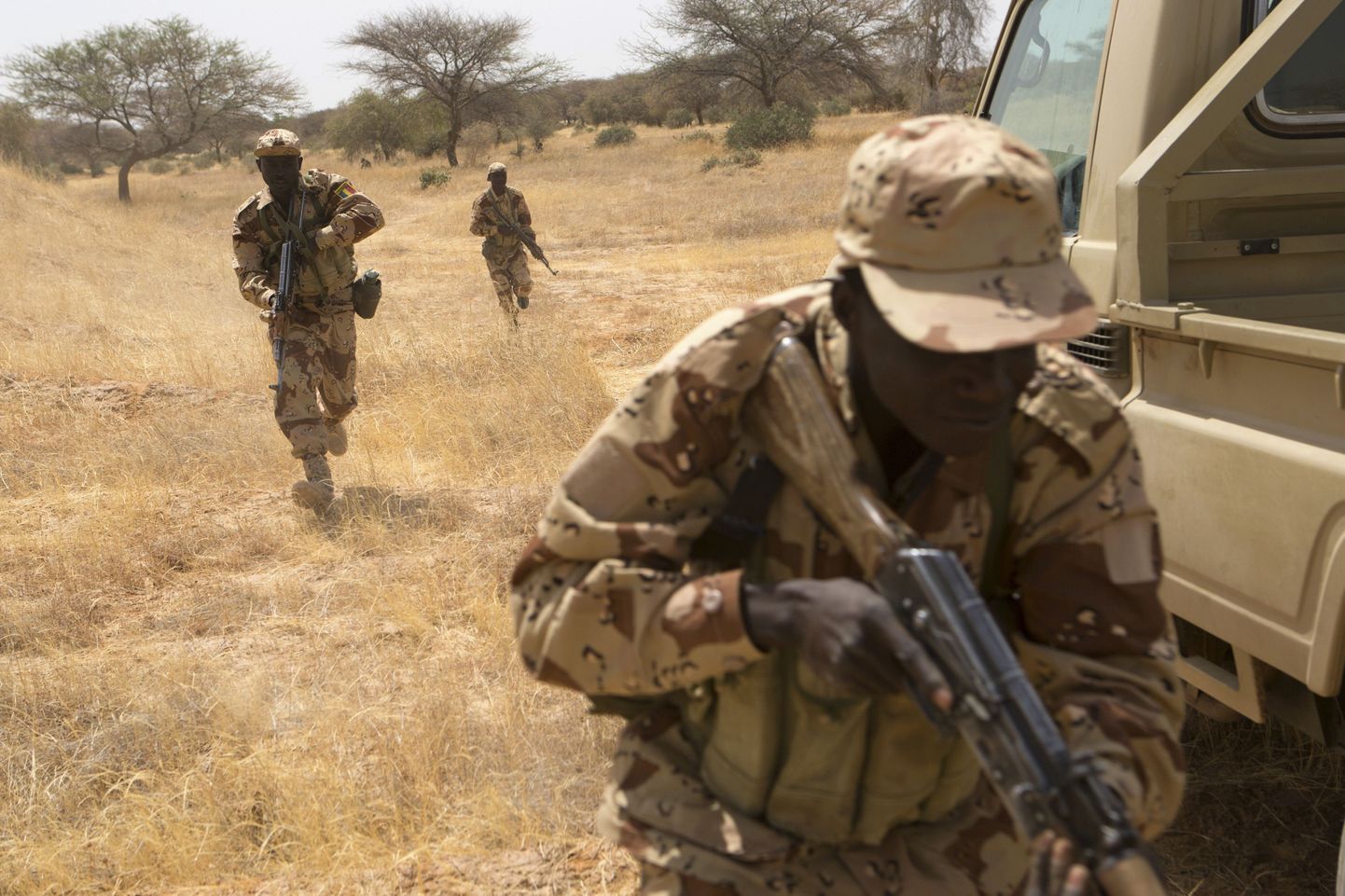 Tšadi sõdurid õppustel Nigeris.