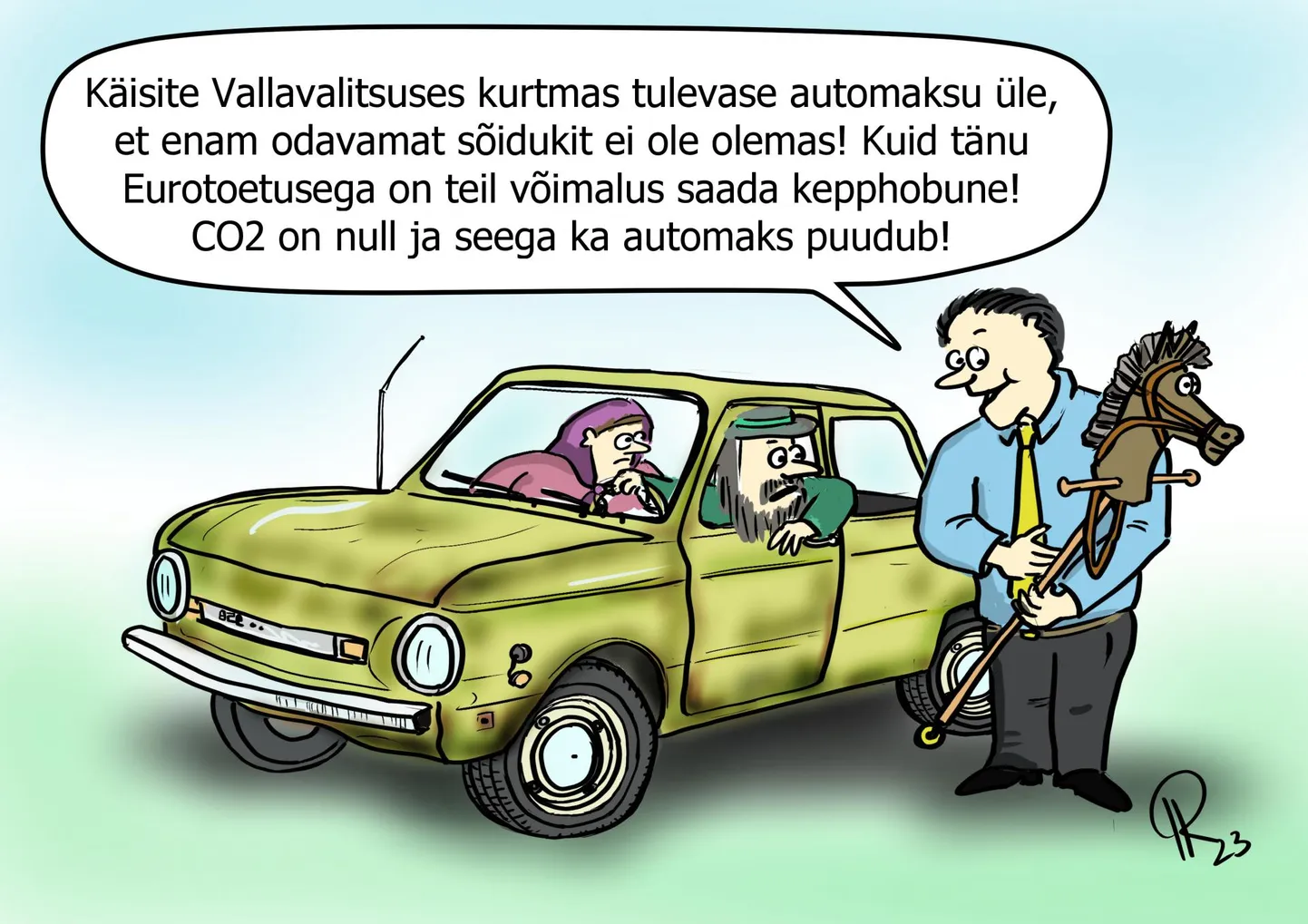 Nädala karikatuur "Kepphobused muutuvad üha populaarsemaks."