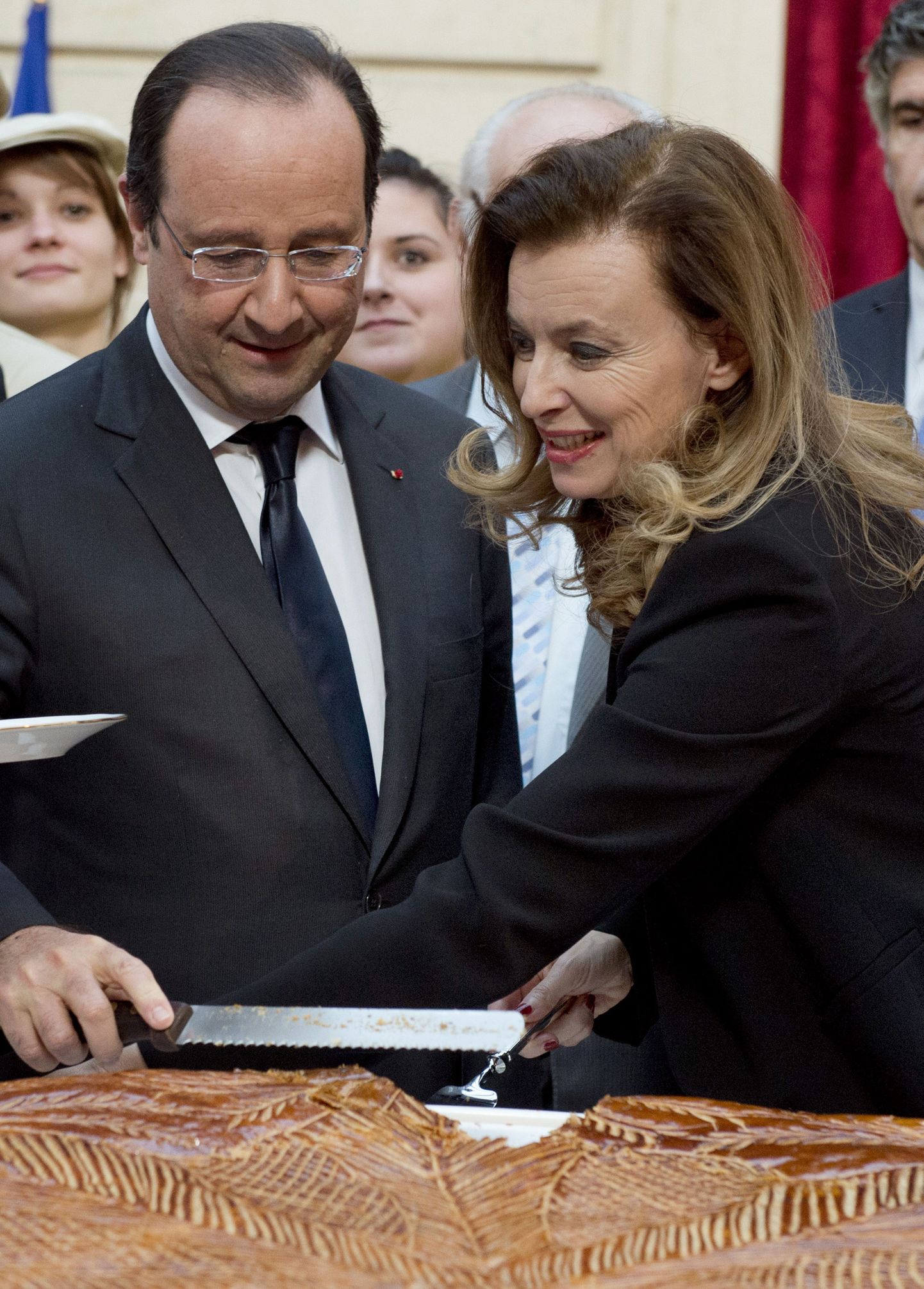 François Hollande ja Valerie Trierweiler.