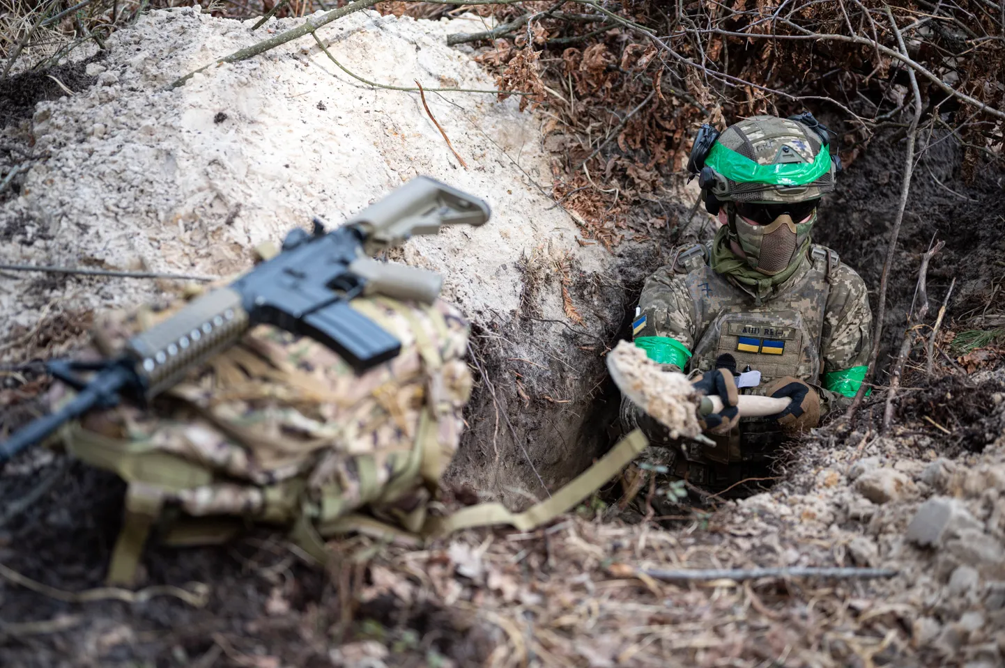 Militārās mācības Kijivas apgabalā 2025.gada 15. aprīlī