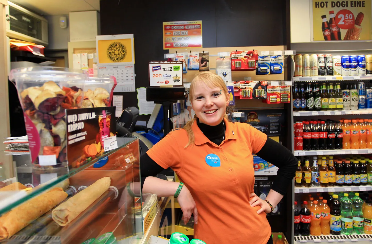 R-kioski frantsiisipidaja ja kioski perenaine Ester Haas.