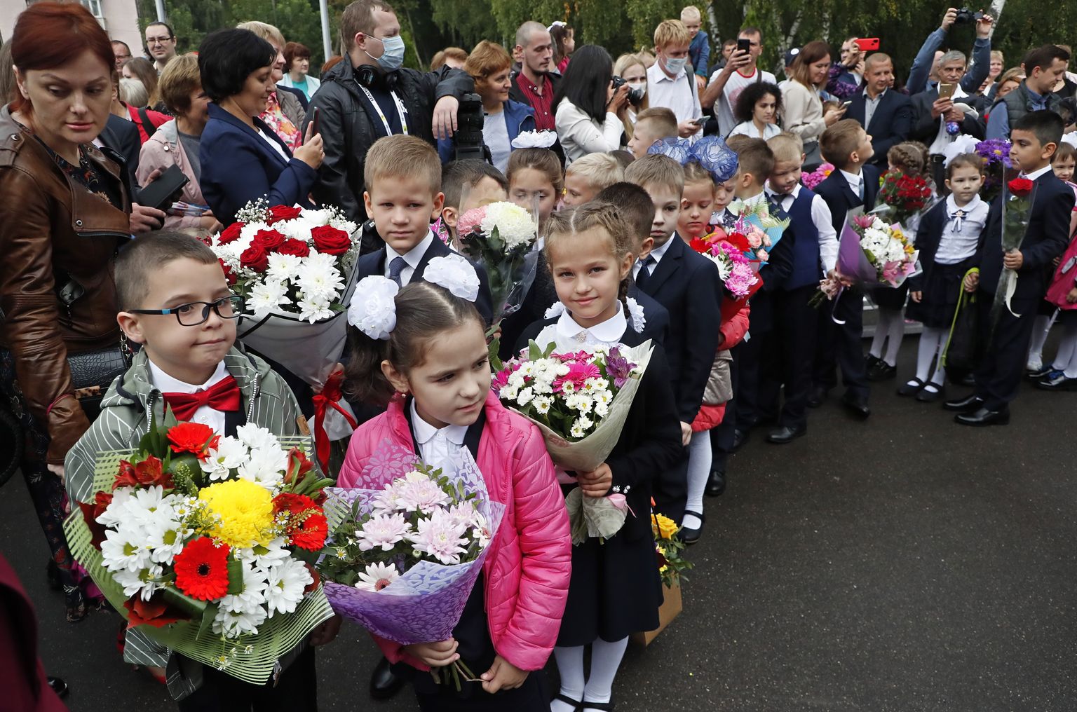 Koolilapsed Moskva lähistel Podolskis eelmise aasta 1. septembril.