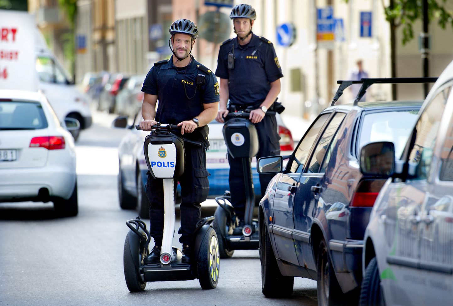 Patrullivad politseinikud Stockholmis.