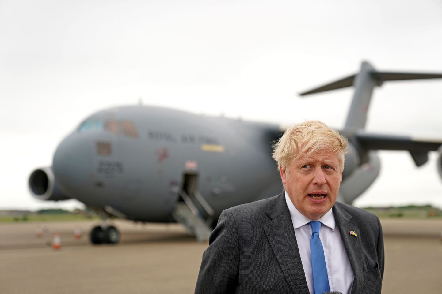 Boris Johnson möödunud kuul pärast Kiievist naasmist.