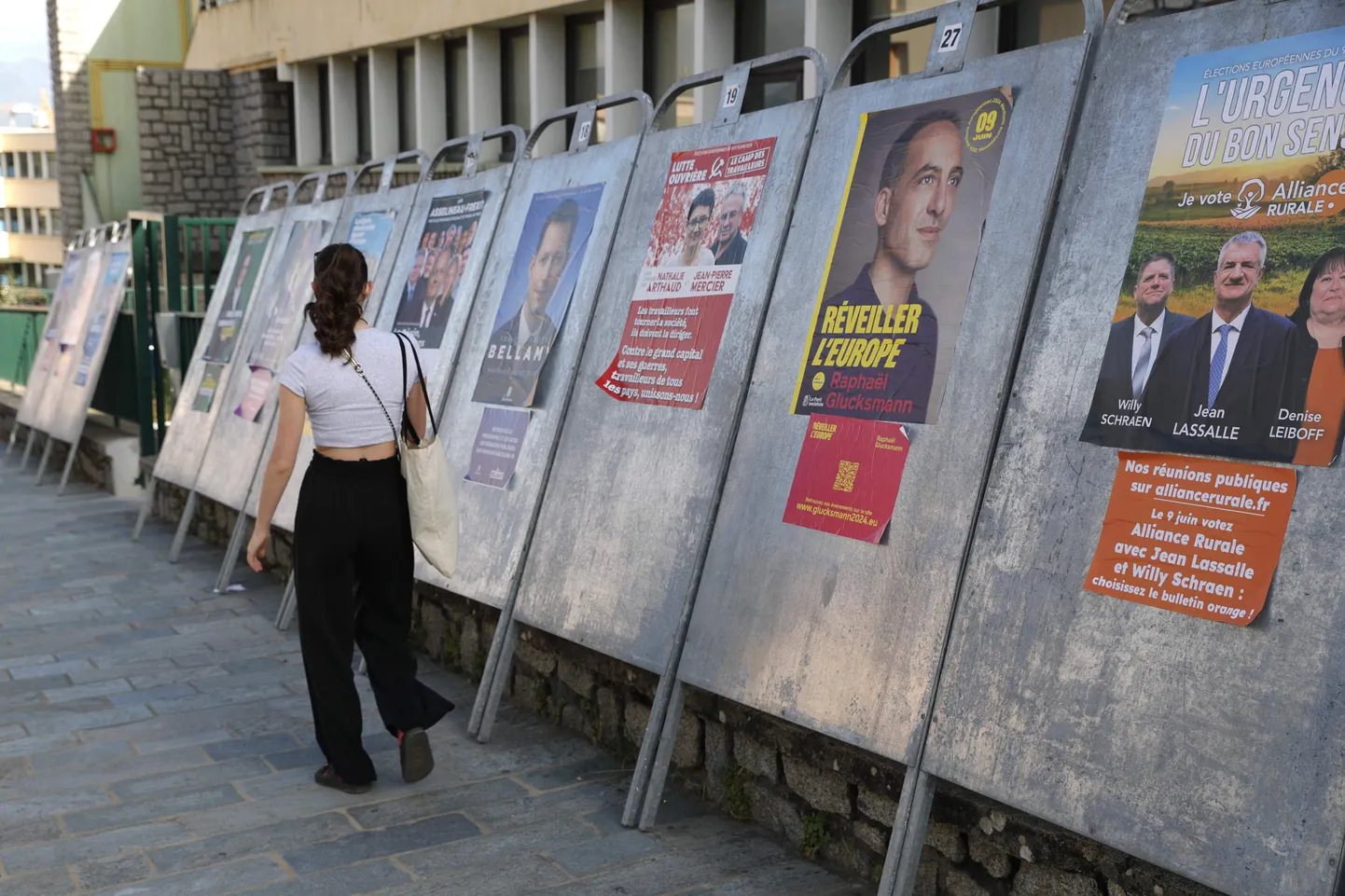 Euroopa Parlamendi valimiskampaania plakatid Prantsusmaal. Foto on illustratiivne.