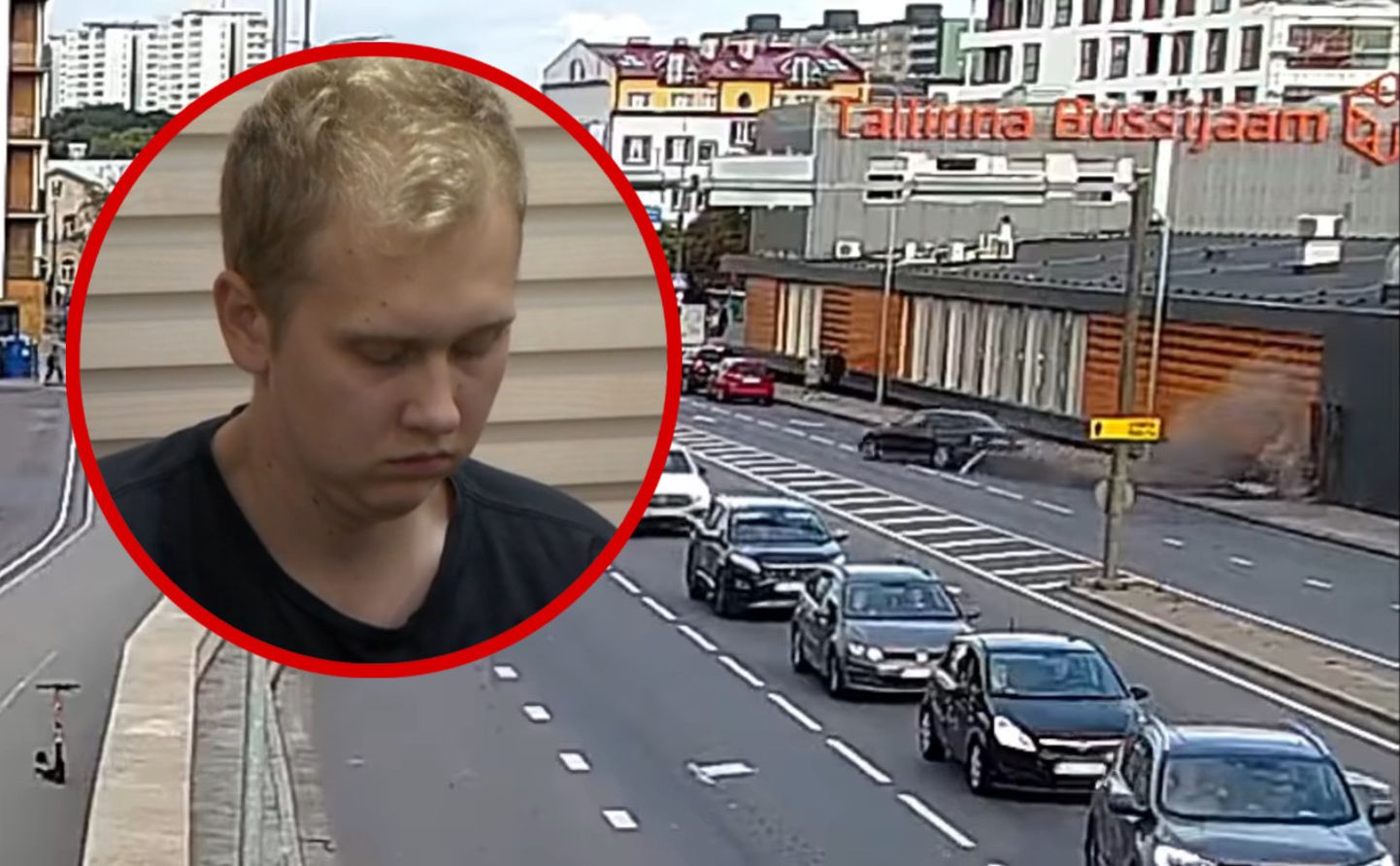 Перед Харьюским уездным судом предстал 21-летний мужчина, протаранивший здание Таллиннского автовокзала.