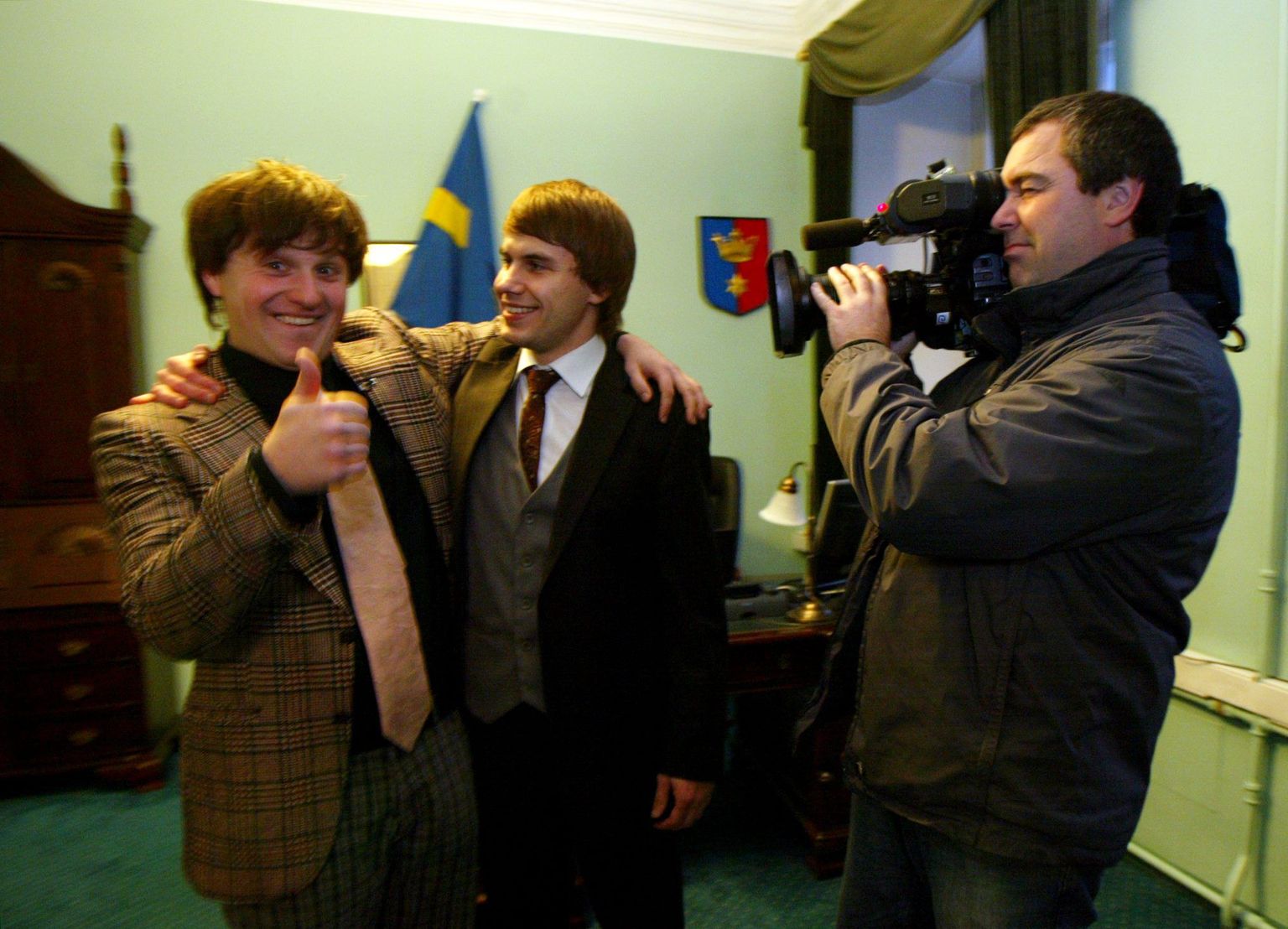 Anatoli Tafitšuk (vasakul) külastas Rakvere linnavalitsust.
