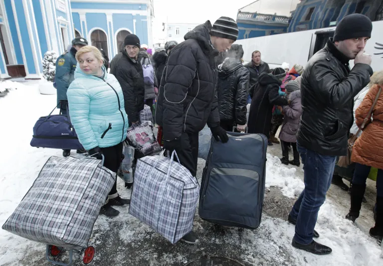 Ida-Ukraina põgenikud. Foto: Scanpix
