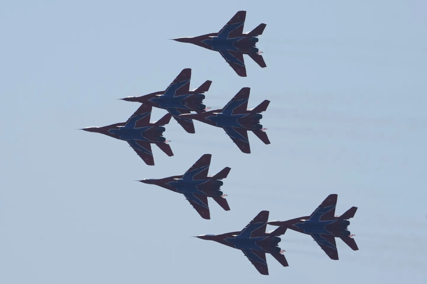 Krievijas kaujas lidmašīnas.