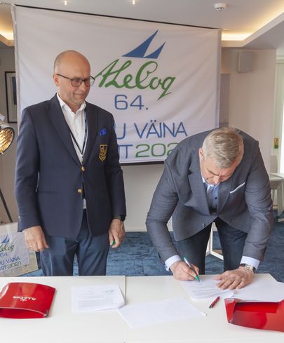 A. Le Coqiga Muhu Väina regati nimisponsori koostöölepingu pikendamine Kalevi Jahtklubis - 21. mai 2021