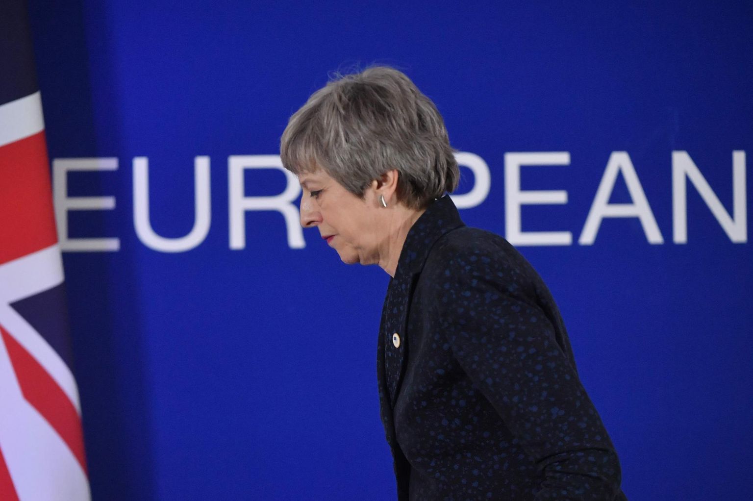 Briti peaminister Theresa May neljapäeval Brüsselis Euroopa Ülemkogul.  