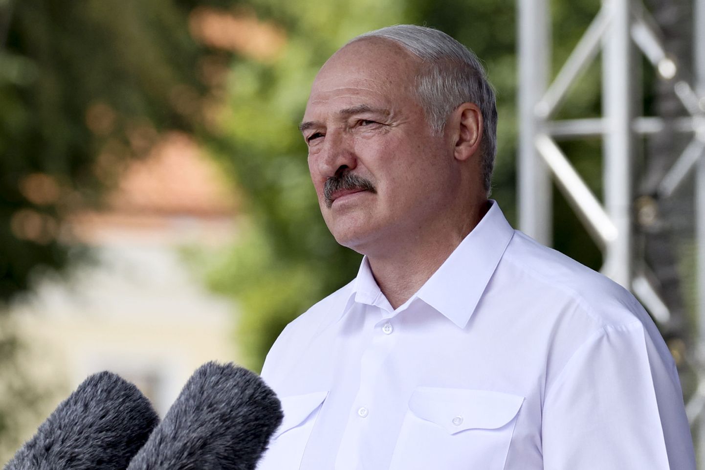 Aleksandr Lukašenka Grodna miitingul.
