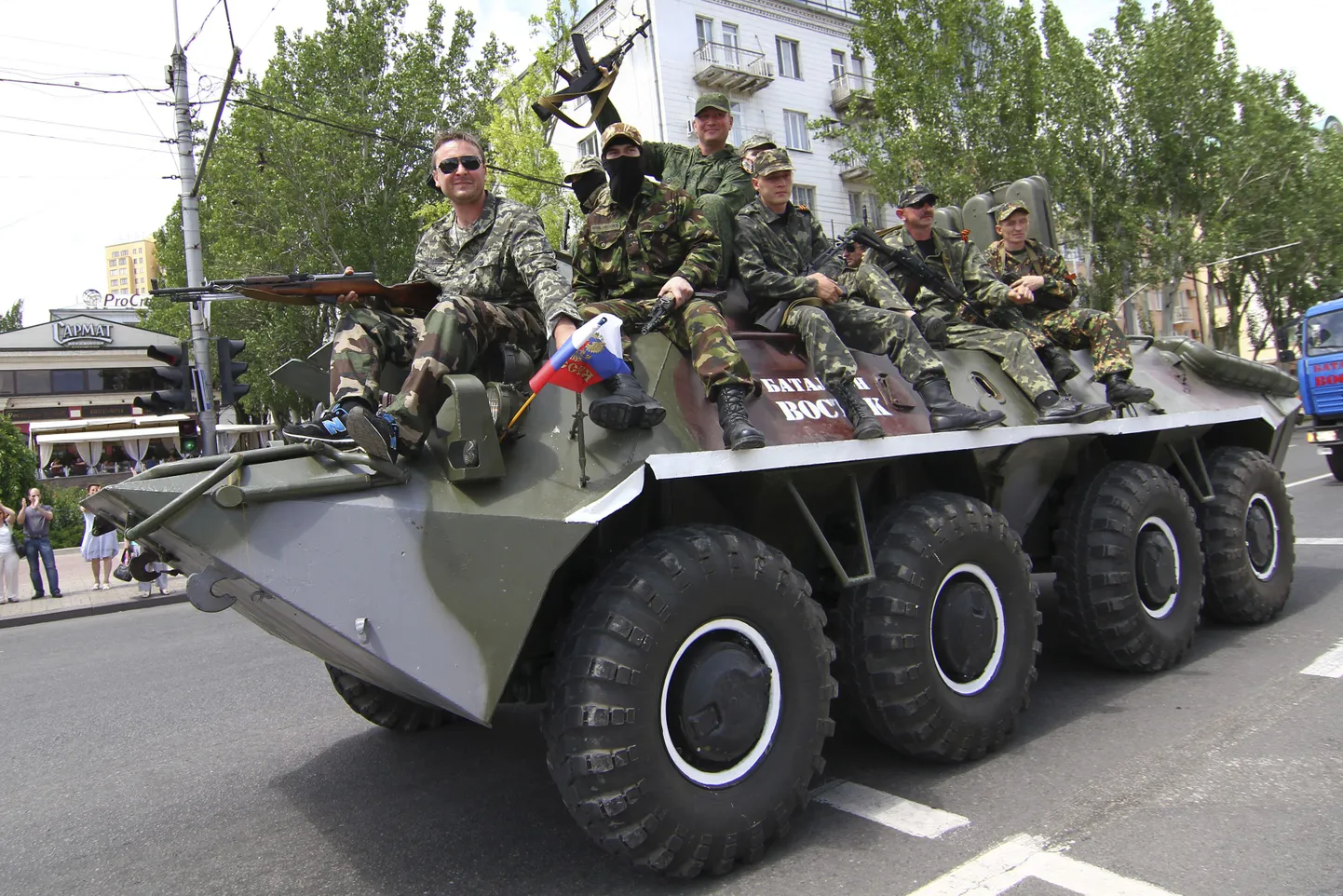 Pataljoni Vostok võitlejad Donetskis.