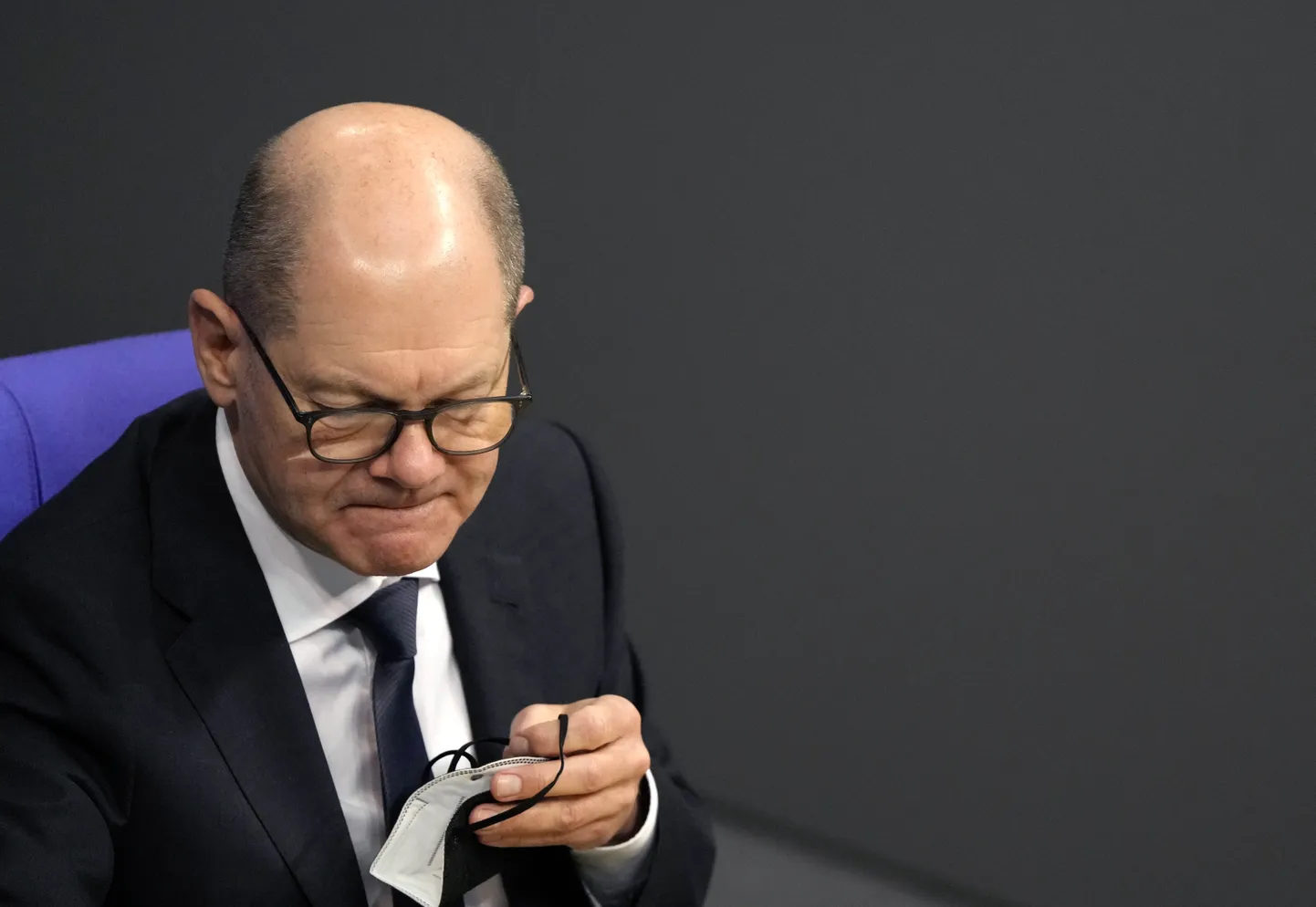 Saksa kantsler Olaf Scholz Bundestagis 26. jaanuar 2022.