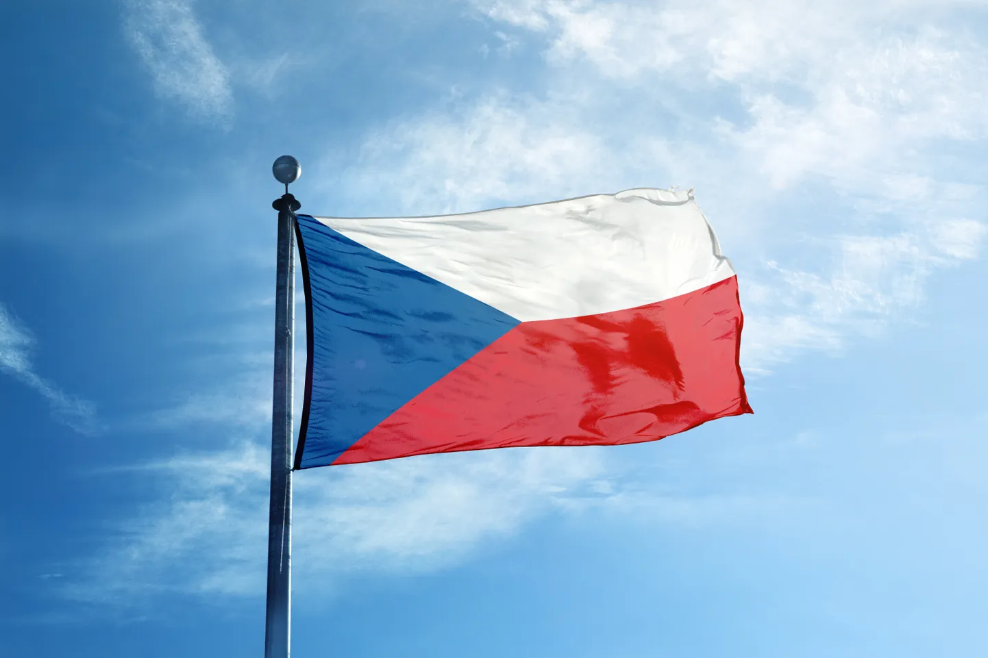 Čehijas karogs. Ilustratīvs foto.