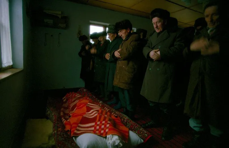 Похороны в Грозном.