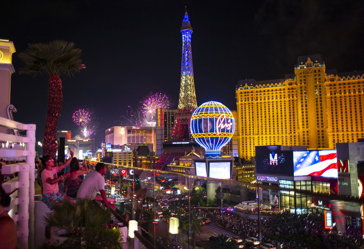 4. juuli tähistamine Las Vegase Stripil.