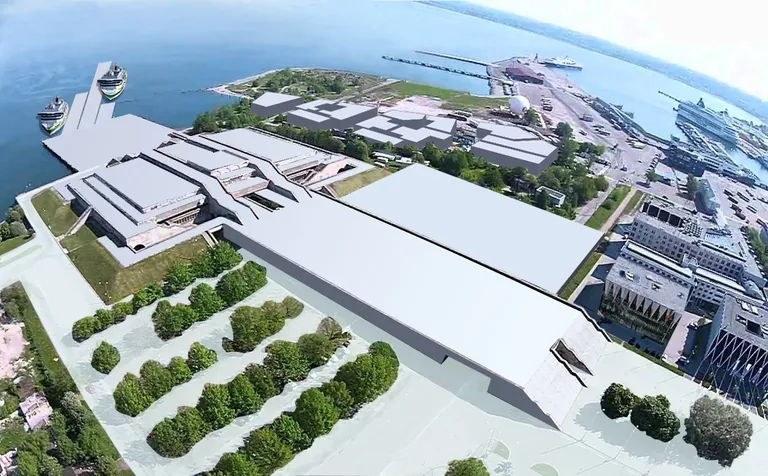 Maa-ala plaan, mis hõlmab uue konverentsi- ja kontserdikeskuse, Tallinki sadama ning hotelli, äri- ja vabaajakeskuse kinnistute perimeetrit.