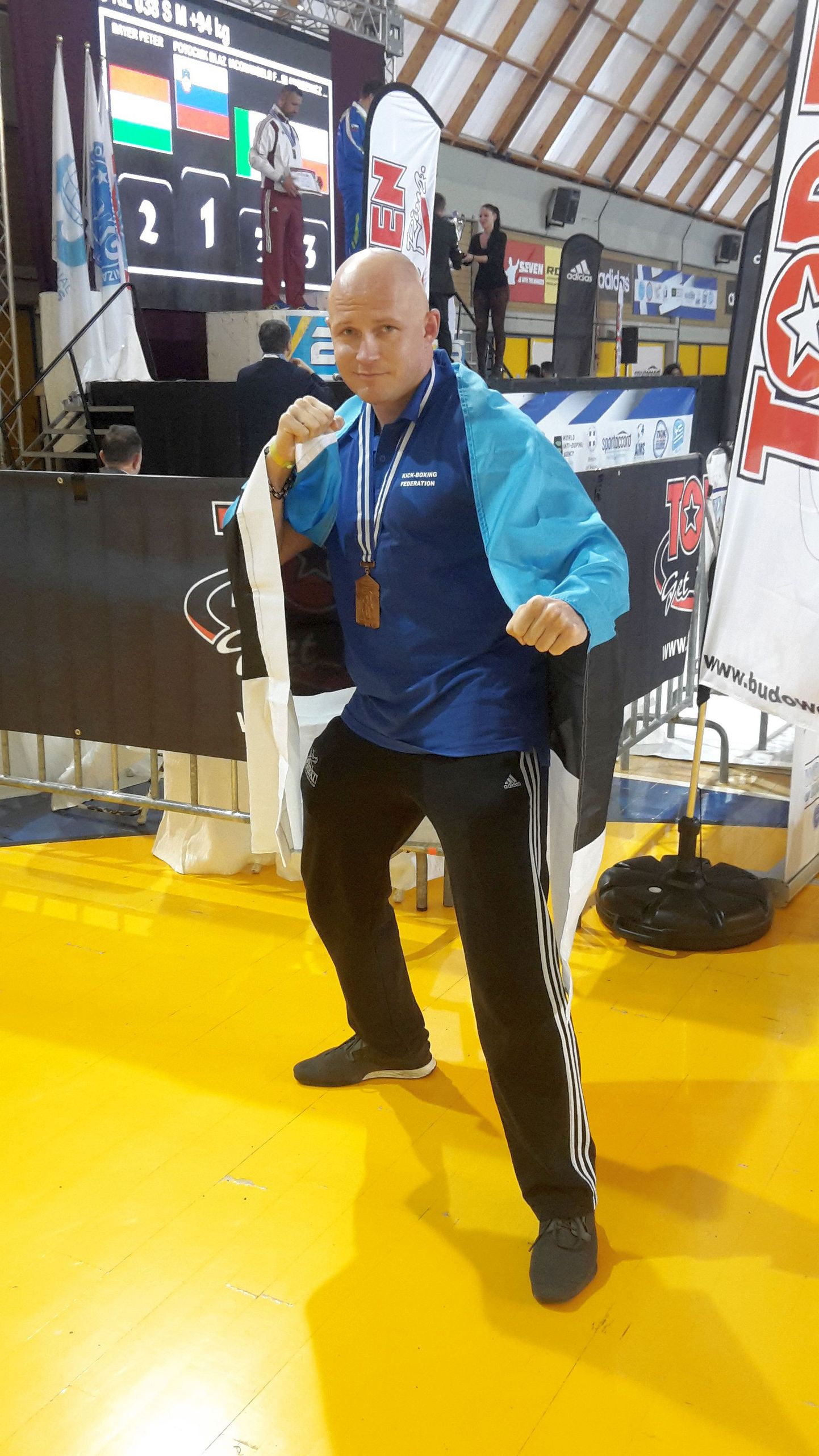 Kikkpoksija Rain Ruuder Kreekas peetud EMil, kus ta võitis pronksmedali.