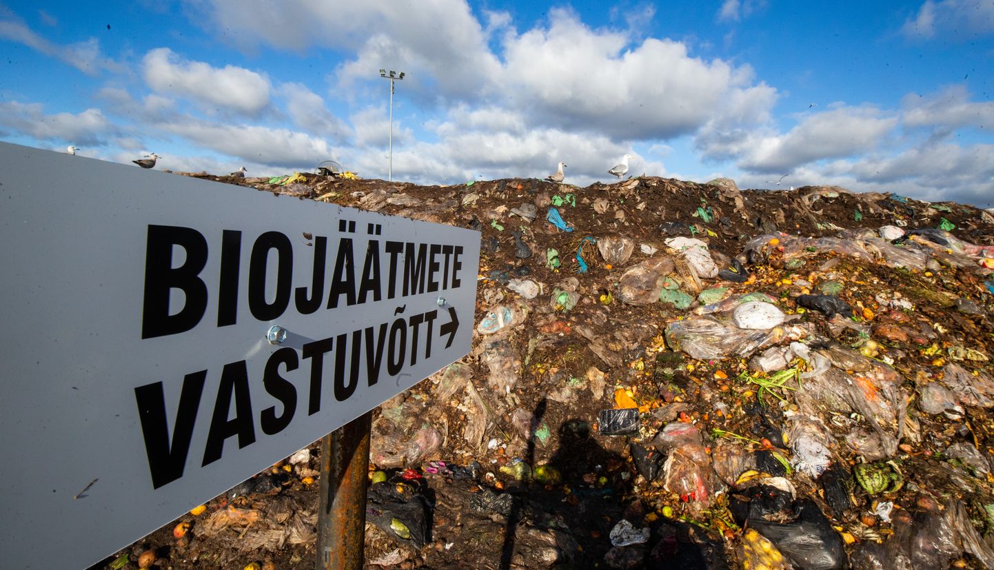 Biojäätmete käitlemine Aardlapalu prügilas.
