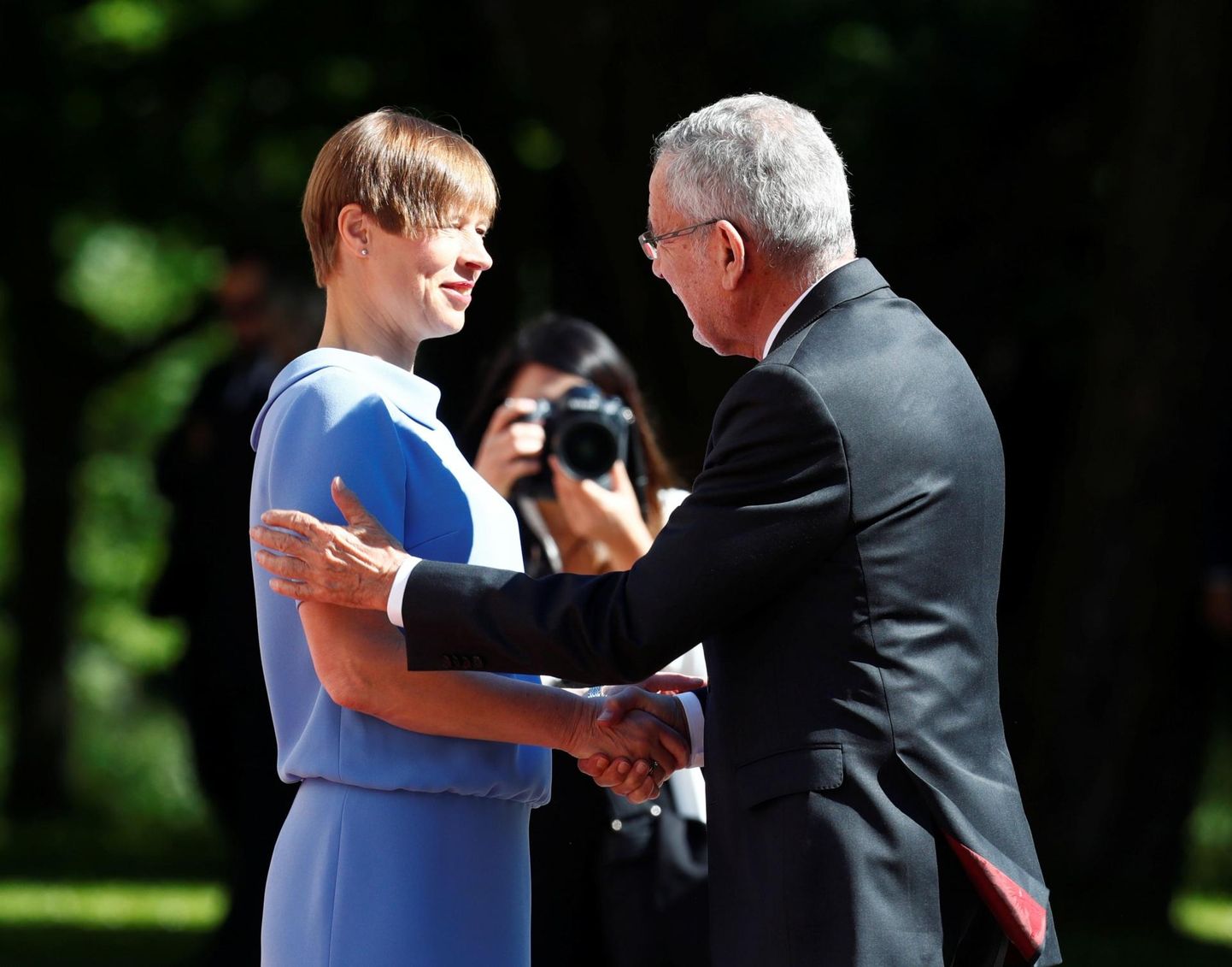 Eesti presidendi Kersti Kaljulaidi ja Austria riigipea Alexander Van der Belleni kohtumine Tallinnas 2018. aasta mais. 